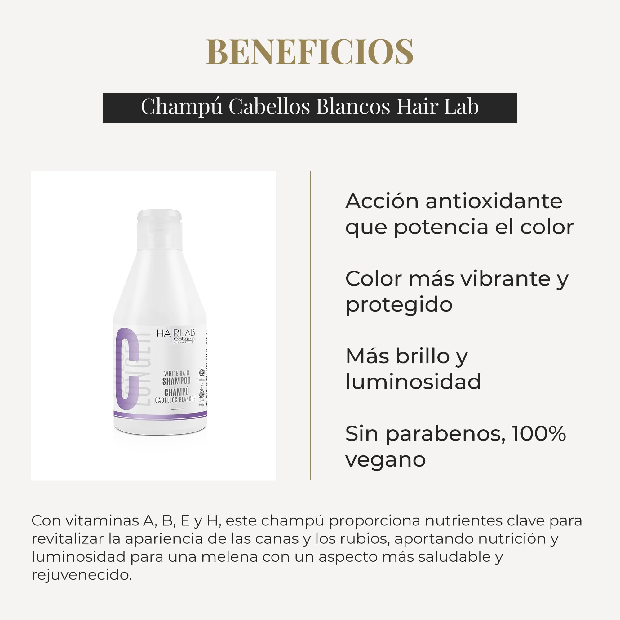Salerm Cosmetics Hair Lab White Hair Shampoo - 10.6 oz