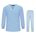 thumbnail image 4 of Nursing Scrubs V Neck Scrub Top and Pants for Veterinary SPA Operating Room S, 4 of 9