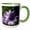 Green/White, variant on 3drose, Mauve Mallow, 11oz Two-tone Black Mug