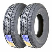 Free Country New Premium Trailer Radial Tires ST 225/75R15 10 Ply Load Range E, Set 2