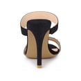 thumbnail image 2 of BLISSFUL STEP Women's Glitter Rhines Stiletto Heel Sandals Black 6, 2 of 7