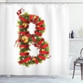 thumbnail image 1 of Ambesonne Christmas Alphabet Shower Curtain, B Letter Motif, 69"Wx84"L, Pearl and Olive Green, 1 of 3