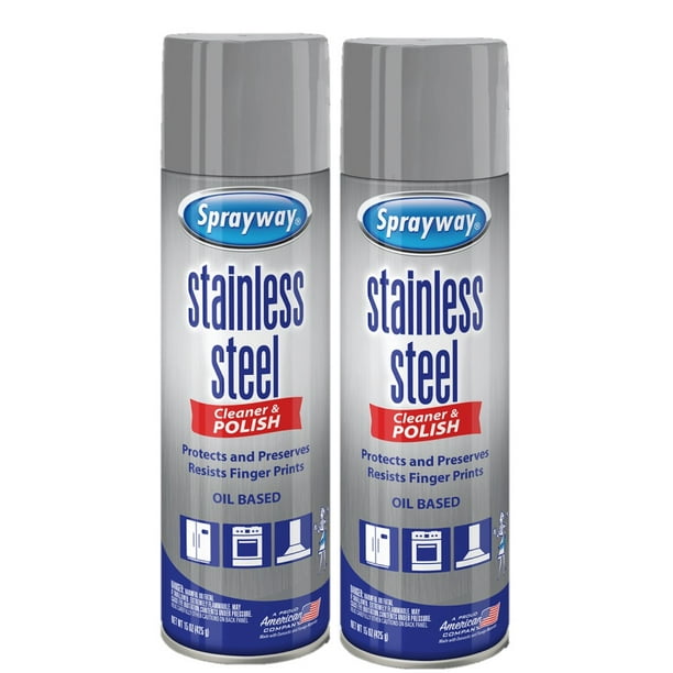 Sprayway Stainless Steel Cleaner and Polish Aerosol Spray (OilBased) 2