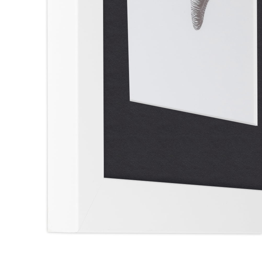ArtToFrames 22x28" Matted Picture Frame with 18x24" Single Mat Photo Opening Framed in 1.25" Satin White Frame and 2" Black Mat (FWM-3966-22x28)