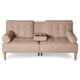 thumbnail image 3 of Sofá Cama Makora Zambroni Con Memory Foam, Color Palo De Rosa, Velvet Respaldo Reclinable De 3 posiciones., 3 of 10