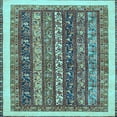 thumbnail image 1 of Ahgly Company Indoor Square Abstract Light Blue Modern Area Rugs, 4' Square, 1 of 4