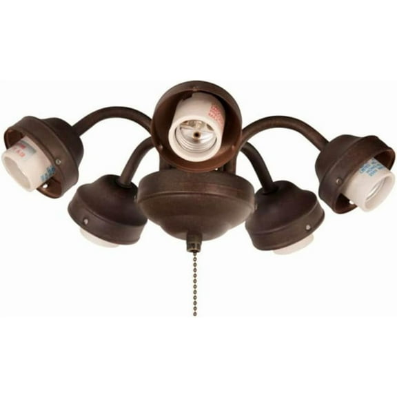 Craftmade F525-AG-LED Universal Fan 5-Light Fitter, LED 45 Total Watts, Aged Bronze Textured