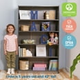 thumbnail image 5 of ECR4Kids Classic Wooden Bookcase with Adjustable Shelves, 60in, Classroom Bookshelf, Grey Wash, 5 of 9