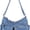 Light Blue, variant on Sunyuer Washed Denim Crossbody Bag for Women, Large Capacity Multi Pocket Casual Shoulder Handbag, Vintage Adjustable Strap Messenger Purse, Trendy Daily Hobo Bag