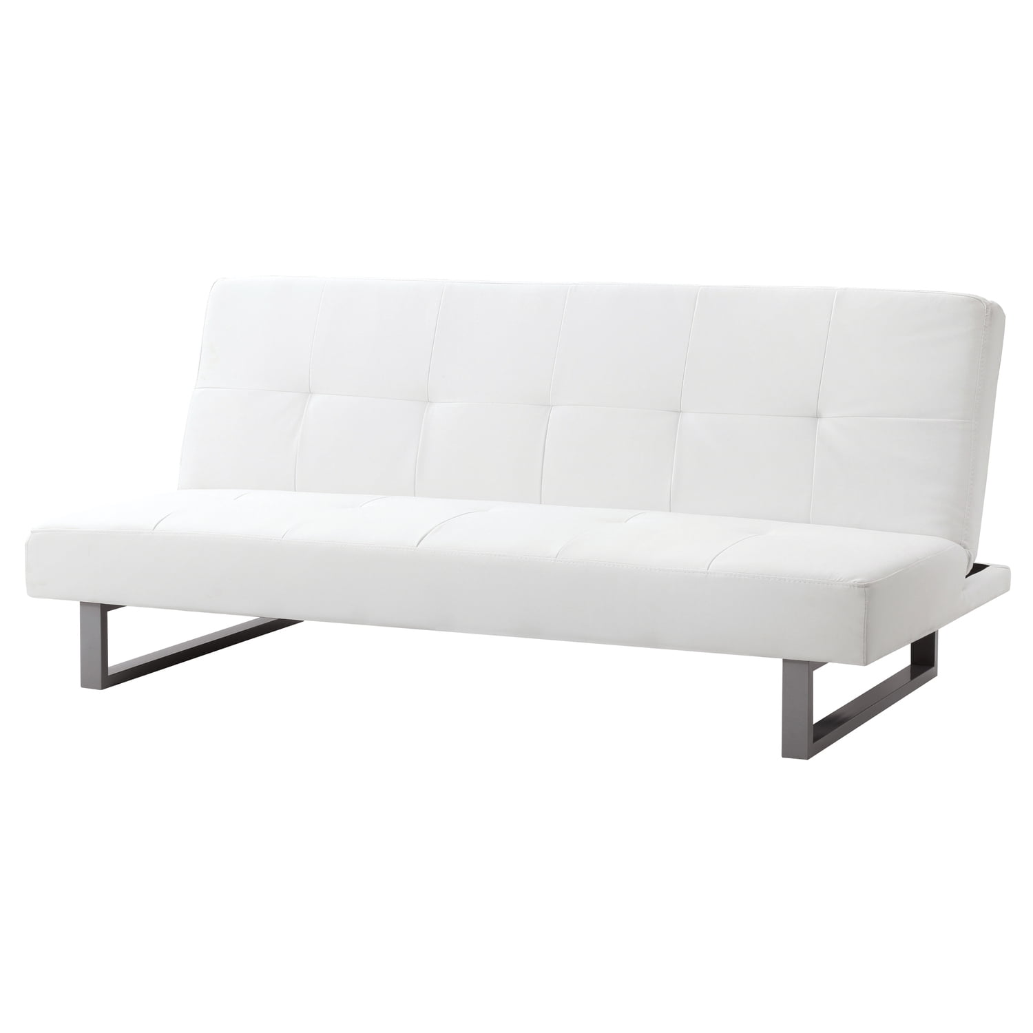Glory Furniture Chroma Faux Leather Sleeper Sofa in White