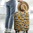 thumbnail image 2 of Black White Stripe Sunflower Pattern Luggage Cover Fashion Suitcase Cover Baggage Covers Fit 25-28 Inch Luggage (Go Travel), 2 of 5