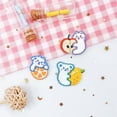 thumbnail image 3 of Juego de 9 pegatinas de tela bordadas con animales de dibujos animados de cachorro de oso bordado por ordenador, pegatina para ropa, parche adhesivo DIY, 3 of 5