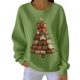 thumbnail image 2 of Yteetum Chandail en Molleton Joyeux Noël pour Femmes, Col Rond Surdimensionné, Tricot Côtelé, Chandail Sans Capuche, Haut Décontracté, Imprimé Graphique de Noël, Col Rond, Manches Longues, Ample, 2 of 3