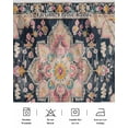 thumbnail image 5 of Black Boho Bed Skirt Oriental Medallion Retro Distressed Bohemian Bed Skirts Queen Size 18 Inch Drop, Wrap Around Dust Ruffle&nbsp;Bedskirt with Adjustable Elastic Belt for Queen Size Beds, 5 of 7