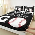 thumbnail image 3 of Castle Fairy Boys Girls Baseball Print 4 Pieces Queen Sheet Sets,Ball Gamer Ultra Soft Flat Sheet,Sport Theme Queen Fitted Sheet,Lightweight Room Decor, 3 of 7