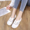 thumbnail image 4 of Fesfesfes Ladies Shoes Round Toe Casual Flat Shoes With Cloth Lace Belt Buckle And Slip-on Fisherman Shoes 35(5), 4 of 8