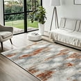 thumbnail image 2 of Orange Abstract Area Rugs for Living Room Washable Rugs Boho Moroccan Area Rug Soft Neutral Geometric Bohemian Carpet Distressed Indoor Rug for Bedroom Dining Room Office Foldable Nonslip Rug, 2 of 9