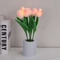 thumbnail image 2 of Rechargeable LED Tulip Nightlight Simulation Flower Bundle Imitation Lamp Bedroom Bedside Dormitory Decorative Atmosphere Lamp Table Lamp, 2 of 5