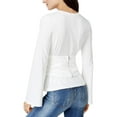 thumbnail image 3 of Endless Rose Womens Corset Top Embellished T-Shirt, White, Medium, 3 of 3