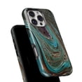thumbnail image 6 of DesignSkinz Scratch-Resistant Hard Slim Case Compatible with iPhone 16 Plus (Compatible with MagSafe) - Swirling Dark Acrylic Marble, 6 of 9