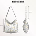 thumbnail image 3 of Artistic Floral Butterfly Canvas Tote – Colorful Bee and Flower Design for Spring, 3 of 5