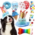 thumbnail image 1 of Juego de juguetes de cumpleaños para perros lilfrd, 9 piezas de peluche para perros pequeños, 1 of 7