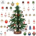 thumbnail image 1 of Mini Wooden Tabletop Christmas Tree Christmas Toy Set with 30 Mini Christmas Ornaments and 1 Star Tree Topper for Christmas Decoration Table Decors Christmas Gift, 1 of 5