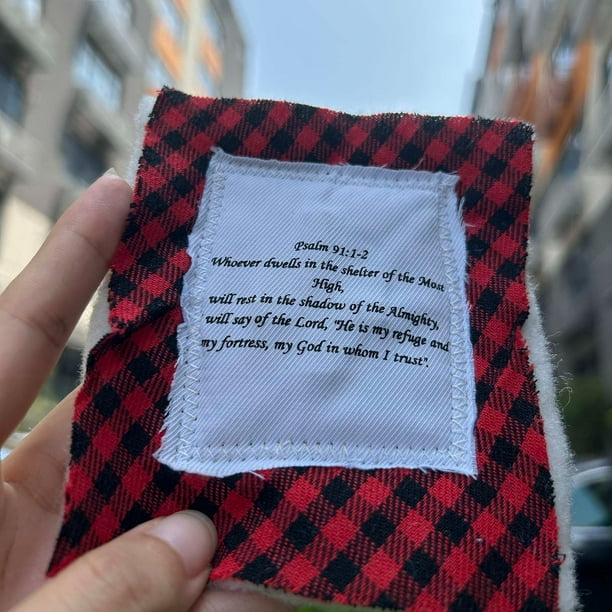 Sanctuaire De Poche Avec Croix Argentée Incluse à L'intérieur, Tissu Catholique, Courtepointe De Prière Faite à La Main, Cadeau Spirituel Chrétien, Mini Sanctuaire De Croix De Poche, Croix De Poche