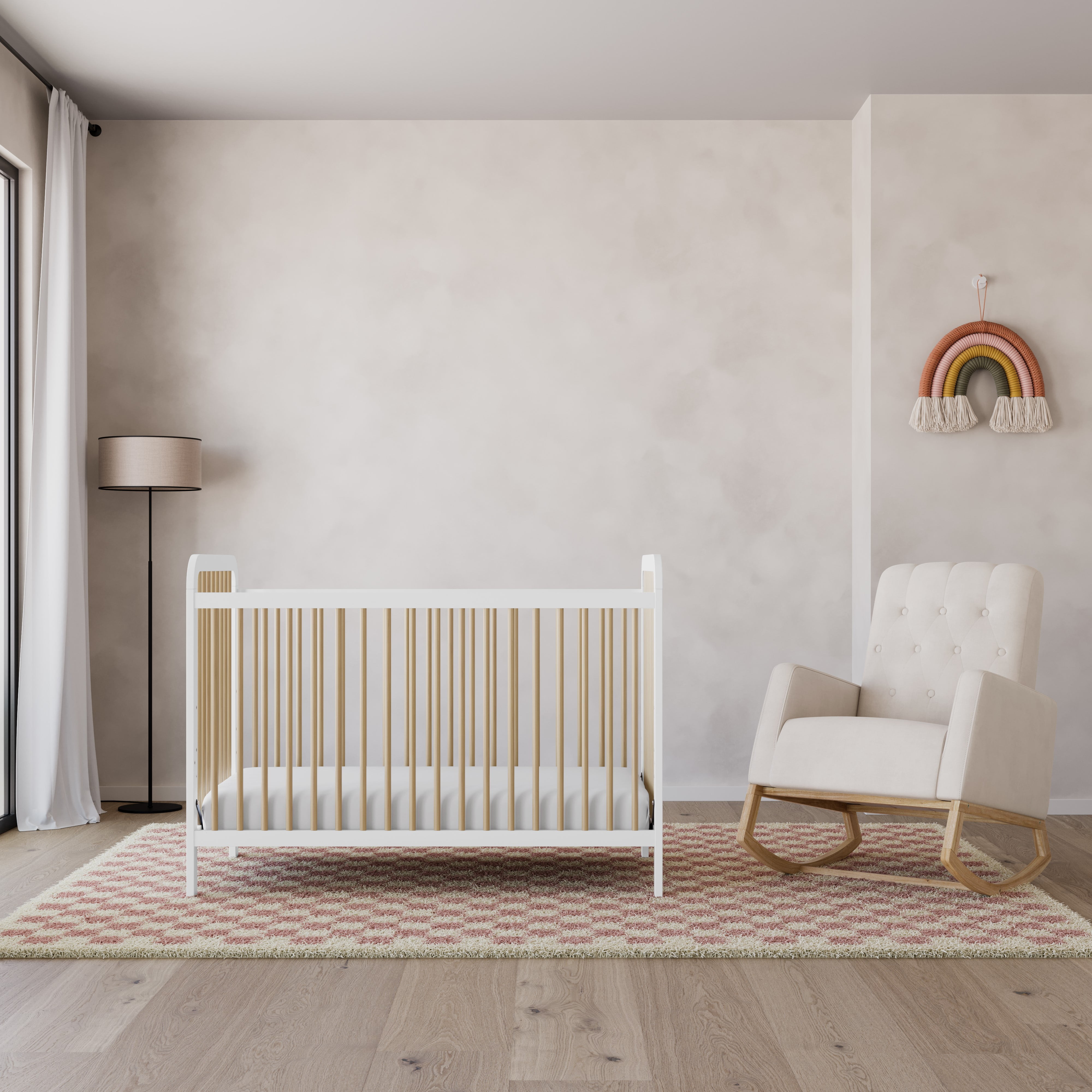 Storkcraft Northern Lights Infant Rocking Chair, Natural/Ivory White Polyester