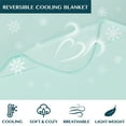 thumbnail image 4 of PAVILIA Cooling Blanket for Hot Sleepers, Lightweight Summer Blanket for Bed, Cooling Chill Throw Blanket for Night Sweats Absorb Heat for Adult Kids on Warm Night, Teal Green, 60x80inch, Twin, 4 of 7