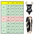 thumbnail image 4 of Un traje de baño de playa de aguas termales delgado de una pieza negro de estilo chino antiguo para mujer con falda cruzada, 4 of 5