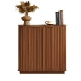 thumbnail image 4 of GZXS 31.5" Fluted Accent Cabinet with Adjustable Shelf, Farmhouse 2-Door Floor Sideboard Buffet, for Living Room, Entryway & Kitchen (Walnut), 4 of 9
