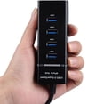 thumbnail image 2 of AYECEHI Hub USB 3.0 Divisor de puerto USB Concentrador de datos USB de alta velocidad de 4 puertos con indicador LED para computadora portátil, computadora, disco duro móvil, teclado, mouse y más - Ne, 2 of 5