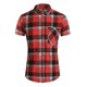 thumbnail image 1 of Camisas De Vestir Para Hombre Manga Larga Primavera y verano Camisa a cuadros para hombre Tendencia Camisa de manga corta de tamaño y guapo (Red, 4XL), 1 of 4