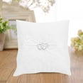 thumbnail image 2 of Ivory Satin Flower Girl Basket Wedding Ring Cushion Pillow Lace Floral, 2 of 8