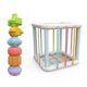 thumbnail image 1 of Juguetes de clasificación de formas de bebé, juguetes educativos Montessori para niños, juguetes de cubos sensoriales coloridos con bandas elásticas para habilidades motoras finas, 1 of 6