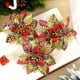 thumbnail image 4 of Flores navideñas de tela tejida para decoración festiva | Adornos artificiales de flor de Pascua para coronas de árbol de Navidad | Accesorios florales festivos para la decoración navideña del hogar, 4 of 6