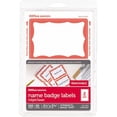 thumbnail image 4 of Office Depot Name Badge Labels, 2 11/32in. x 3 3/8in., Red Border, Pack Of 100, OD98837, 4 of 8