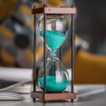 thumbnail image 1 of Reloj De Arena Grande Con Temporizador De 30 Minutos, Reloj De Arena Decorativo De Madera, Color Verde, 1 of 3