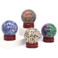 thumbnail image 4 of Bola de piedra de 40 mm, amatista natural, ojo de tigre, fluorita, cristal curativo, wicca, esfera de masaje, piedra preciosa energética, globo de cuarzo, decoración del hogar, 4 of 5
