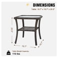 thumbnail image 4 of EAGLE PEAK Outdoor Wicker Side Table with Lower Storage, Rattan Coffee Table with Tempered Glass Top, Stonewash Gray, 4 of 9