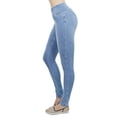 thumbnail image 6 of Fashion2Love Shaping Pull On Butt Lift Push Up Yoga Pants Stretch Indigo Denim Skinny Jeans, 6 of 8
