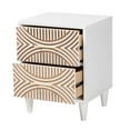 thumbnail image 3 of Baxton Studio Louetta Coastal Nightstand, 2-Drawer, White, 3 of 9