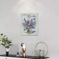 thumbnail image 2 of Farmhouse Lavender Bathroom Flower Decor Wall Art Just Breathe Rustic Hummingbird Floral Purple Pictures Wall Decor Canvas Painting Prints Artwork Home Decorations Framed for Bedroom 12"x16", 2 of 6