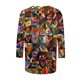 thumbnail image 4 of Karight Women Tops Loose Fit Three Quarter Sleeve V Neck Shirts Y2K Cute Bunny Blouses Dressy Spring Aesthetic Clothes, 4 of 5