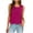 Hot Pink, variant on Klisyaur Women's Tank Tops Sleeveless Trendy Pleated Crew Neck Shirts Casual Breathable Summer Work Blouse Top