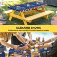 thumbnail image 6 of Independence Day Table Cloths for 4 Foot Rectangle Tables, Blue Truck Star Usa Flag Red White Plaid Patio Waterproof Elastic Fitted Tablecloths, Washable Rectangular Table Cover for Camping, 6 of 8