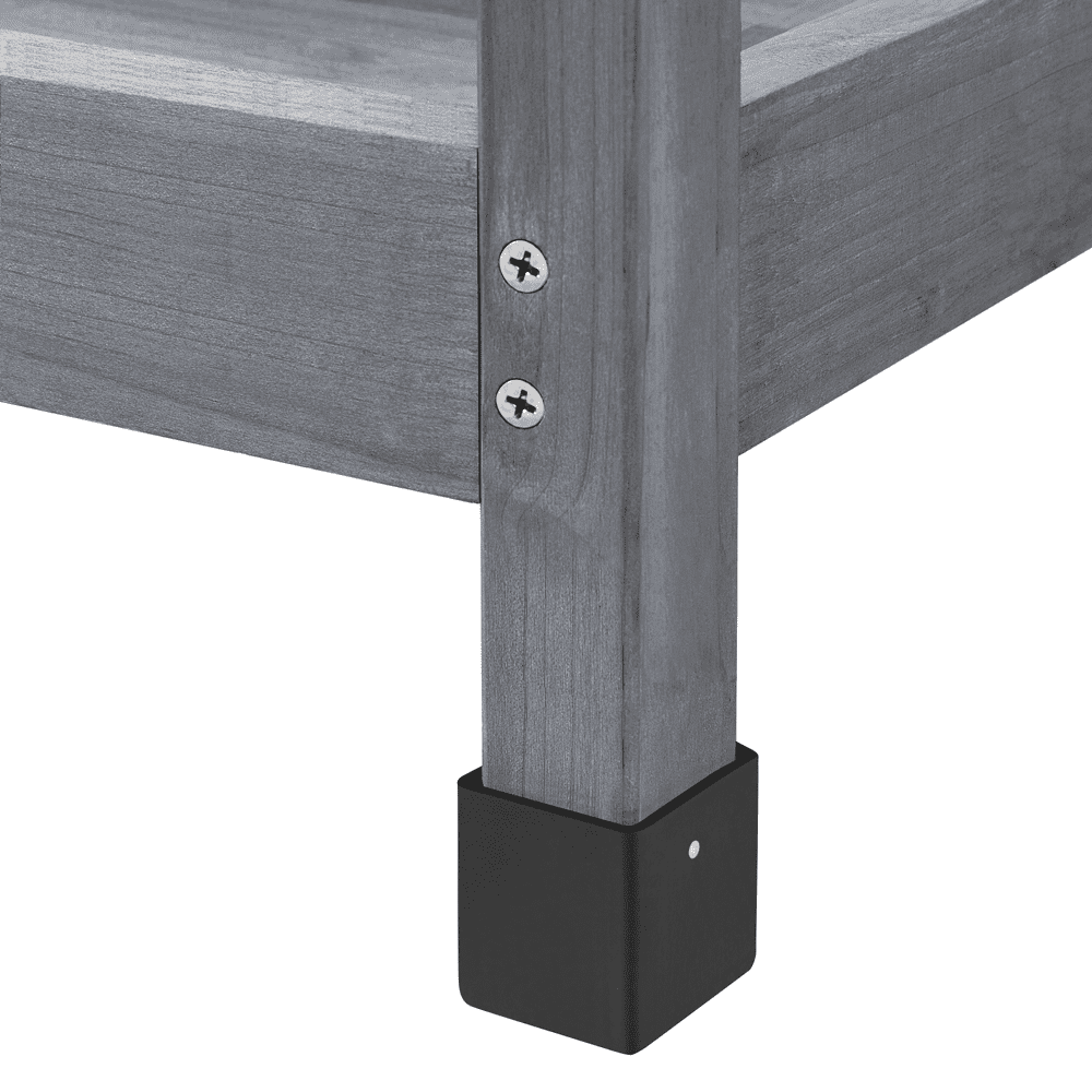 Renwick 4-layer Garden Potting Bench with Cabinet and Open Shelf,Gray
