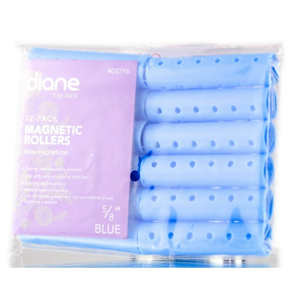 Diane Magnetic Rollers, Blue, 5/8", 12/bag