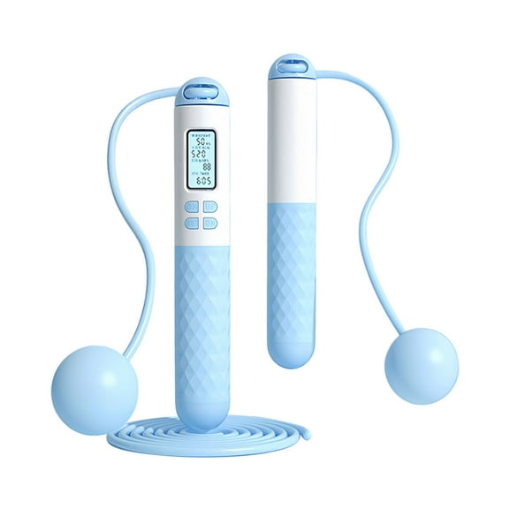 Smart Jump Rope with Counter Cordless Weighted Skipping Rope Adjustable for Men Women, Digital Ropeless Jump Rope for Home Gym Outdoor Fitness Workout with LCD Display